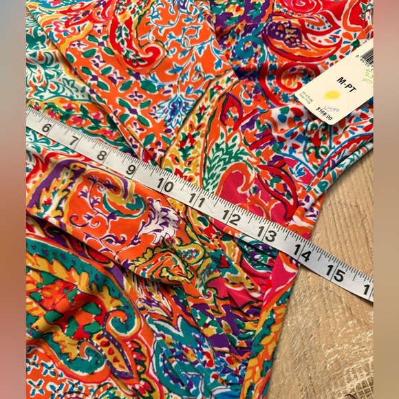 Lauren Ralph Lauren Paisley Ruched Surplice Dress Sleeveless Multicolor M Petite - Picture 8 of 13